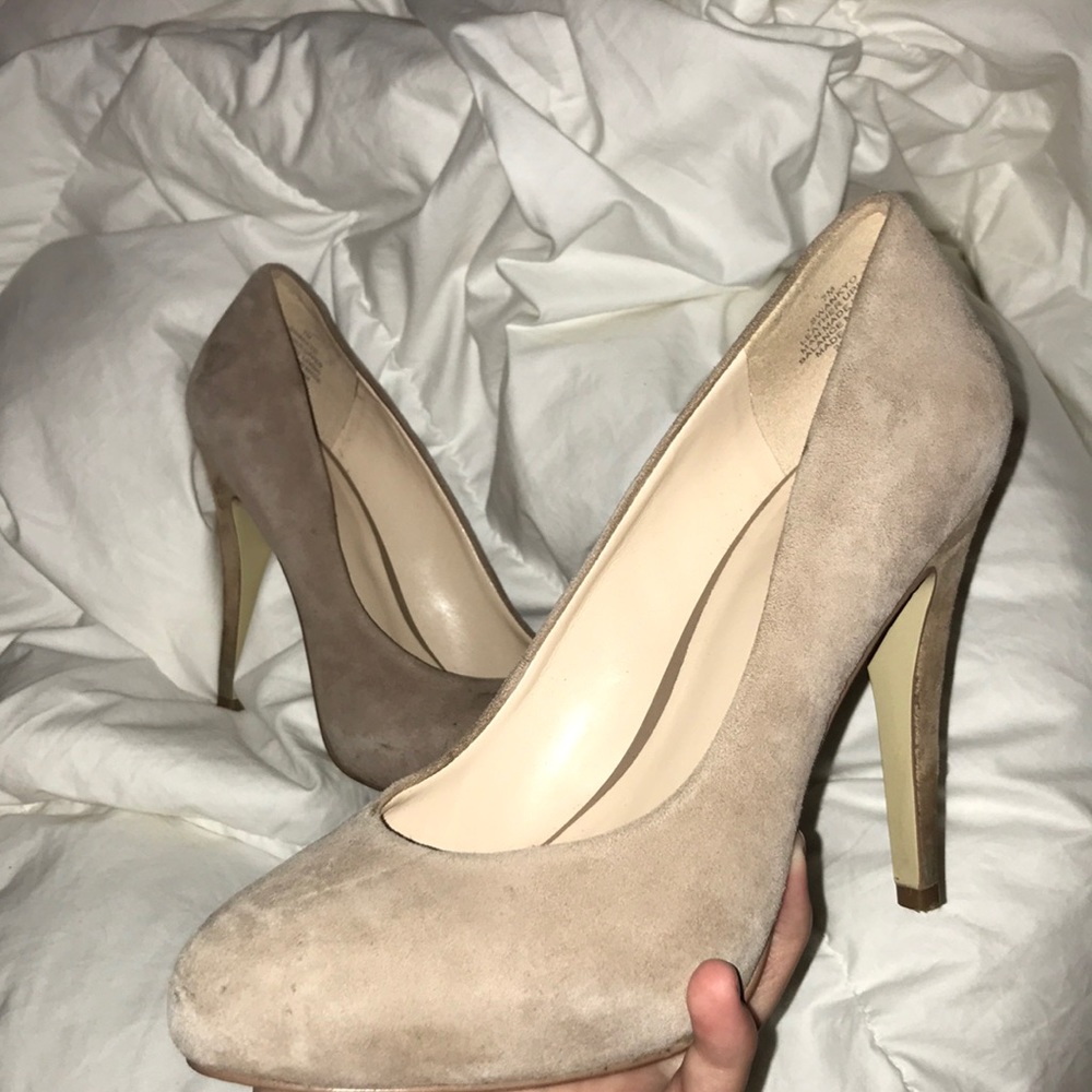 Nude Suede Heels